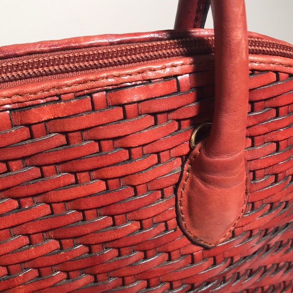 Talbots Leather Weave Handbag in Cinnamon Color - Picture 10 of 12